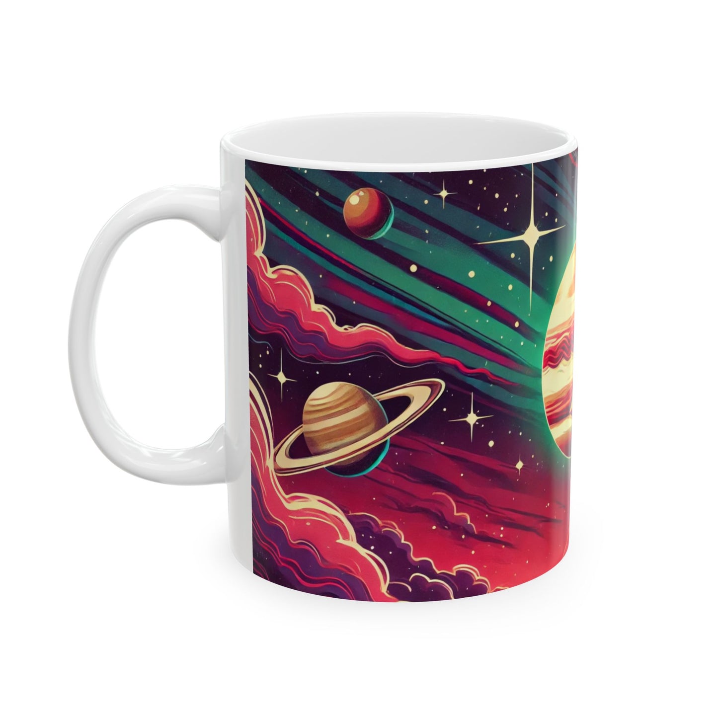 Celestial Jupiter Cosmic Mug, Tea Coffee Cup, Space Lover Gift, Astronomy Kitchen Decor, Galaxy Ceramic Drinkware