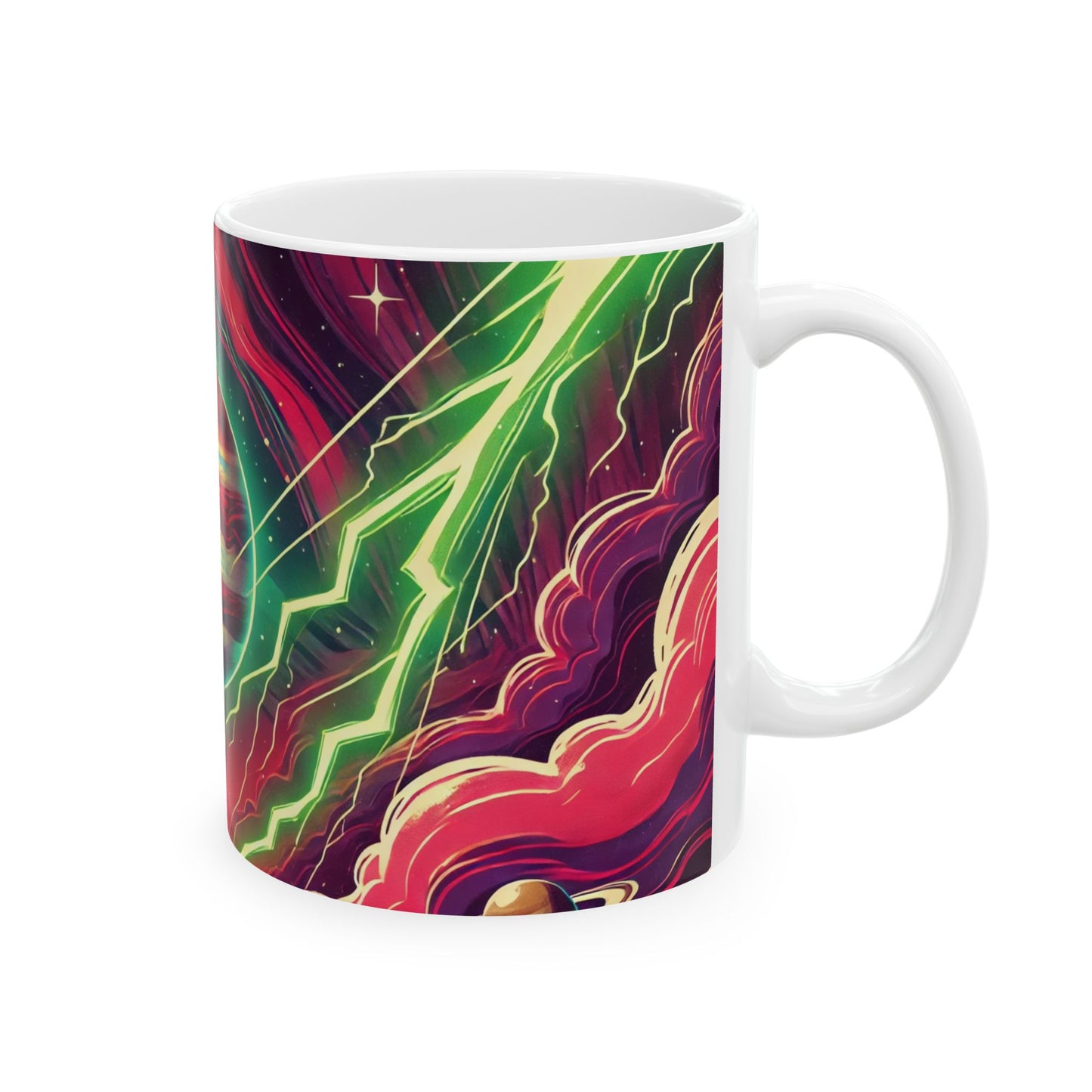 Celestial Jupiter Cosmic Mug, Tea Coffee Cup, Space Lover Gift, Astronomy Kitchen Decor, Galaxy Ceramic Drinkware