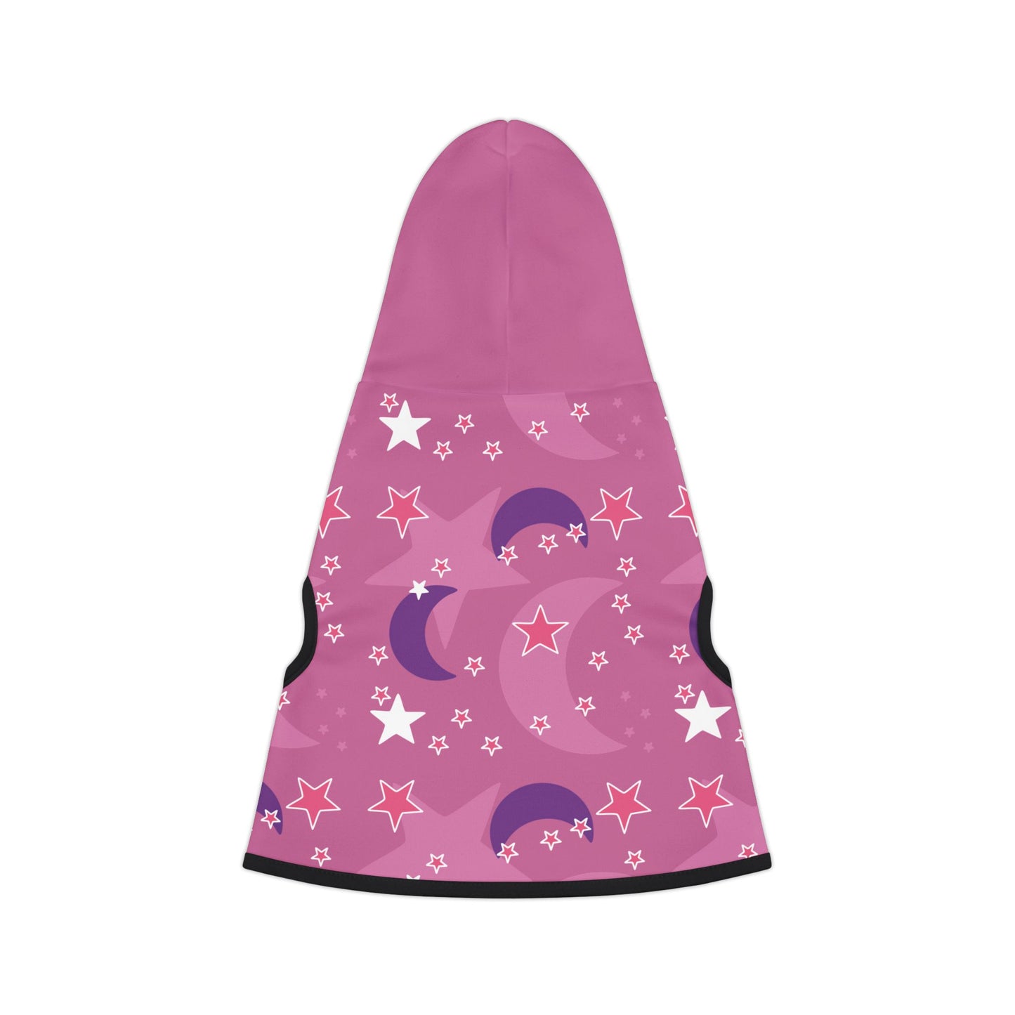 Celestial Pink Stars + Moons Cat or Dog Pet Hoodie – Anime-Inspired Cozy Style