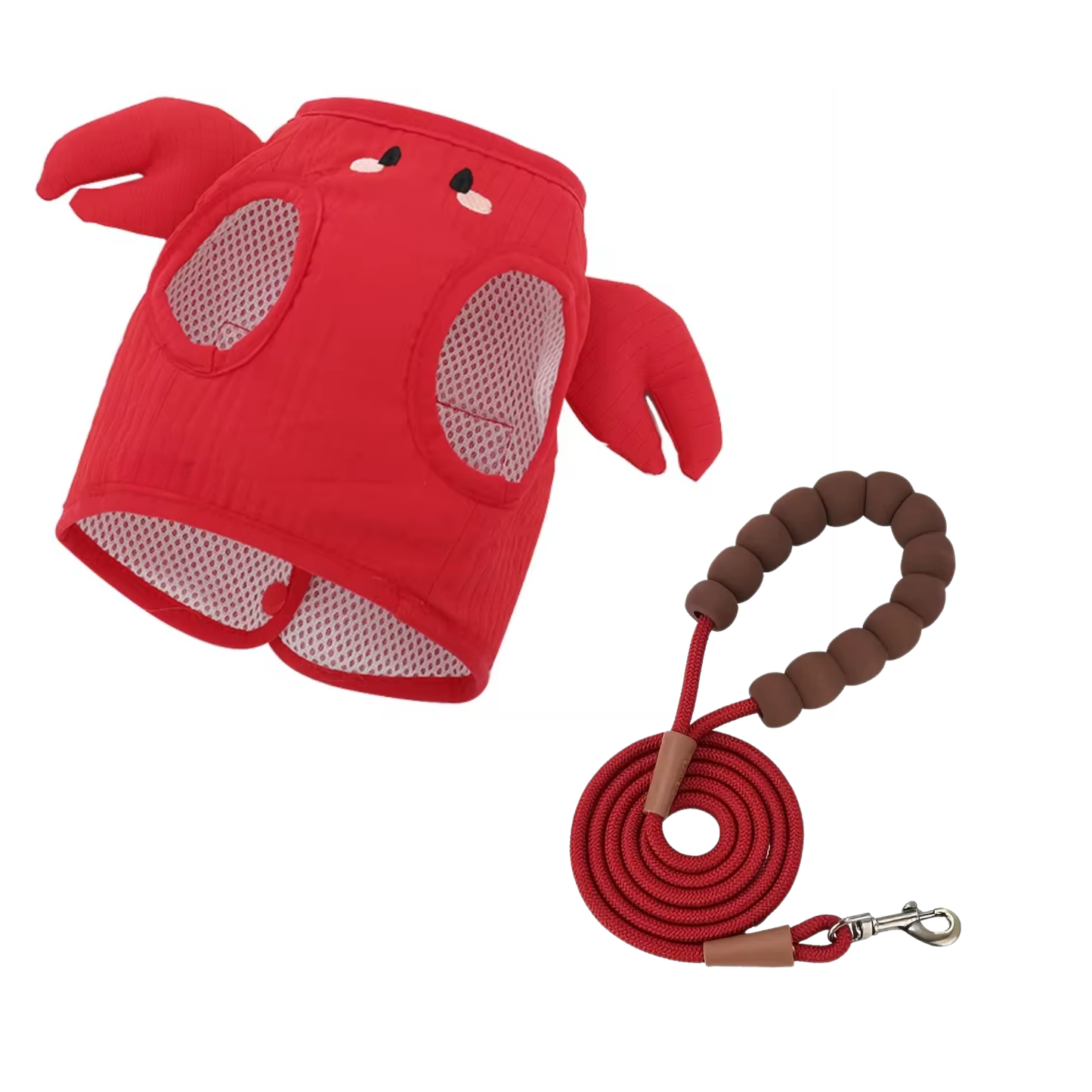 Red Crab Cat Harness + Leash Set