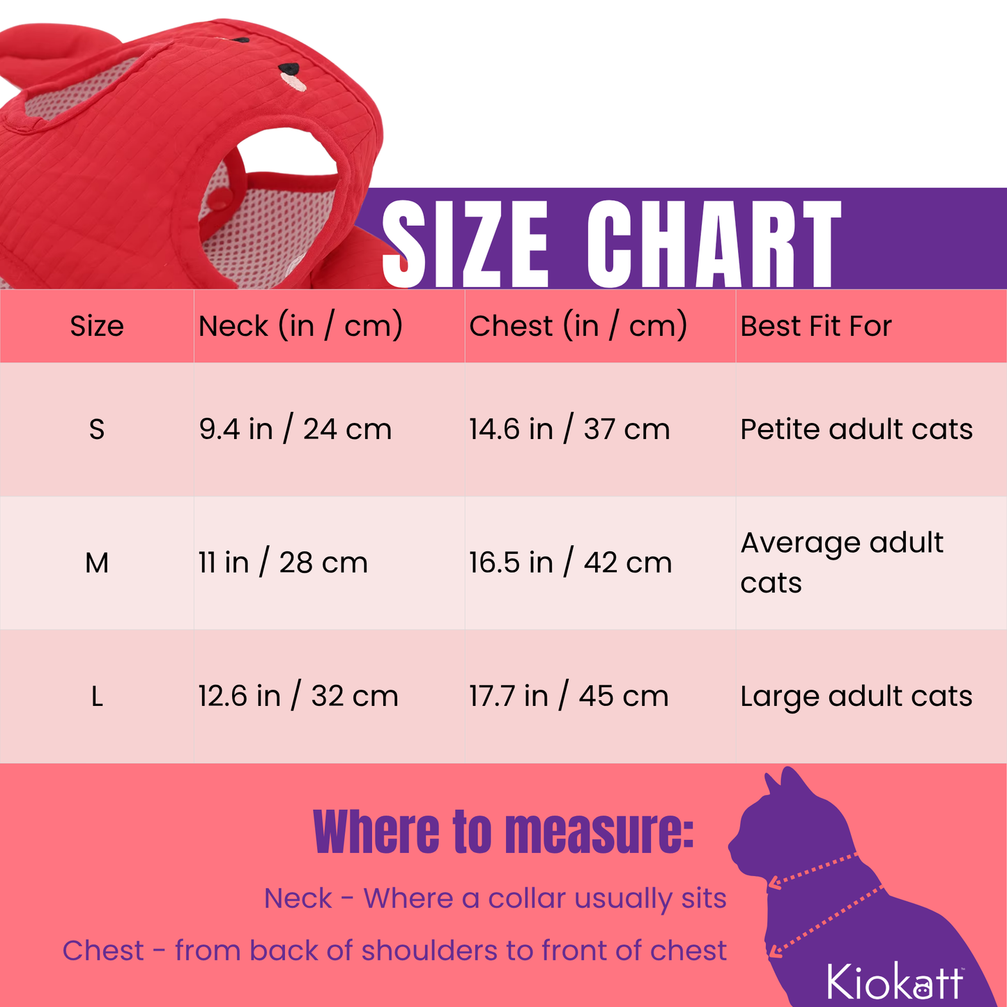 Red Crab Cat Harness + Leash Set