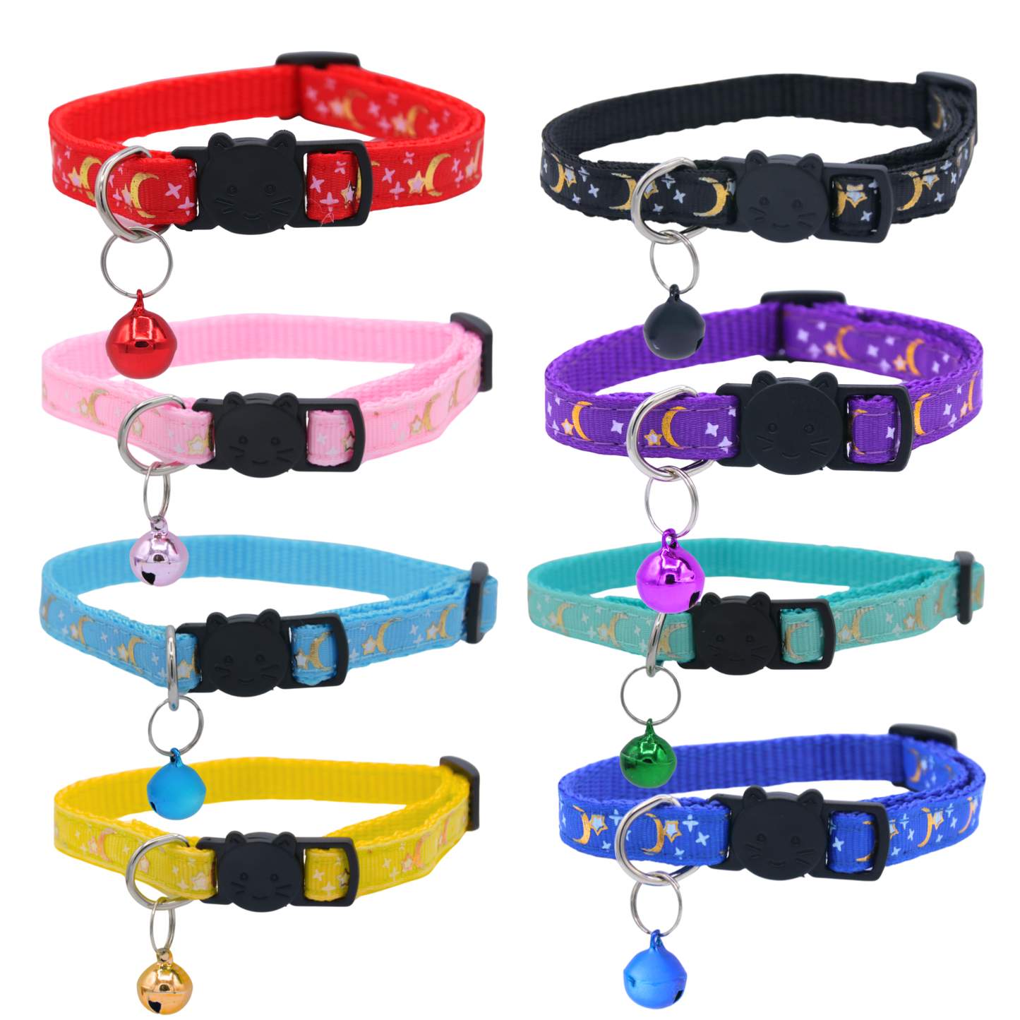 Blue Breeze – Soft Blue Celestial Nylon Cat Collar