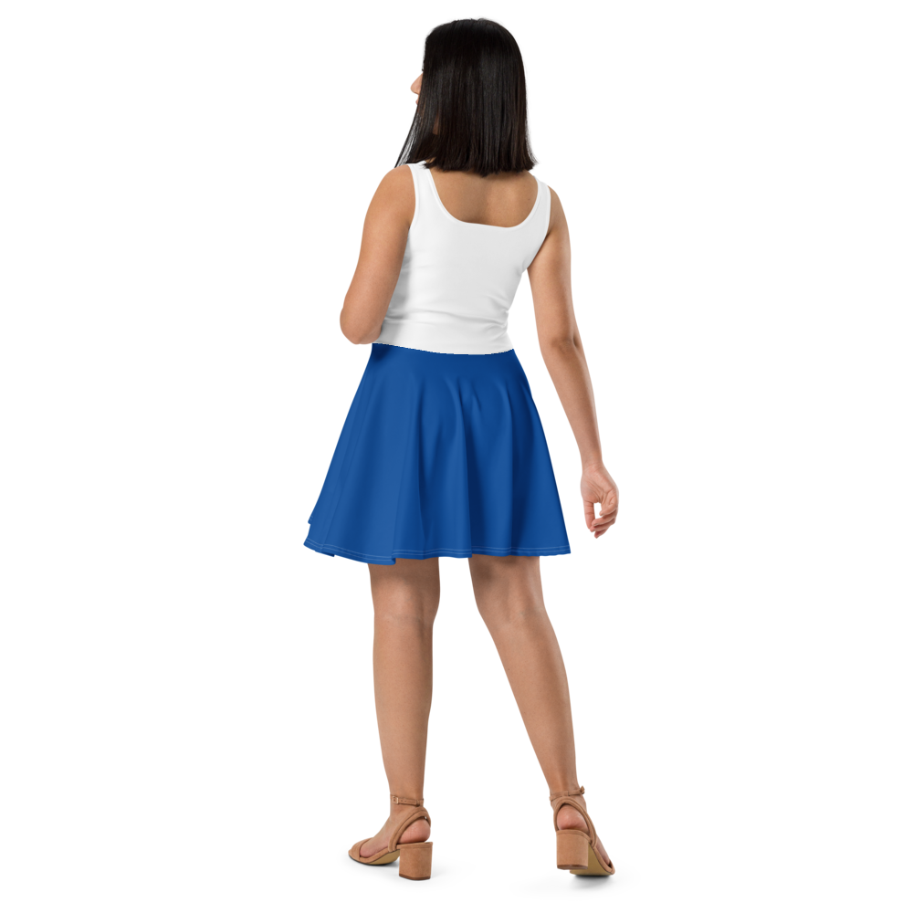 Moonlit Guardian Skater Dress – Casual Cosplay with Printed Bow
