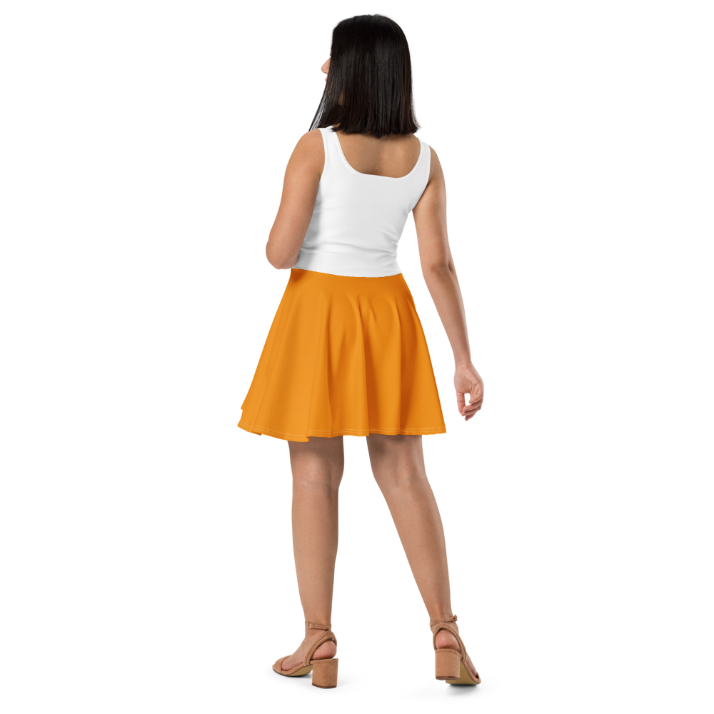 Love & Beauty Skater Dress – Orange & Blue Casual Cosplay