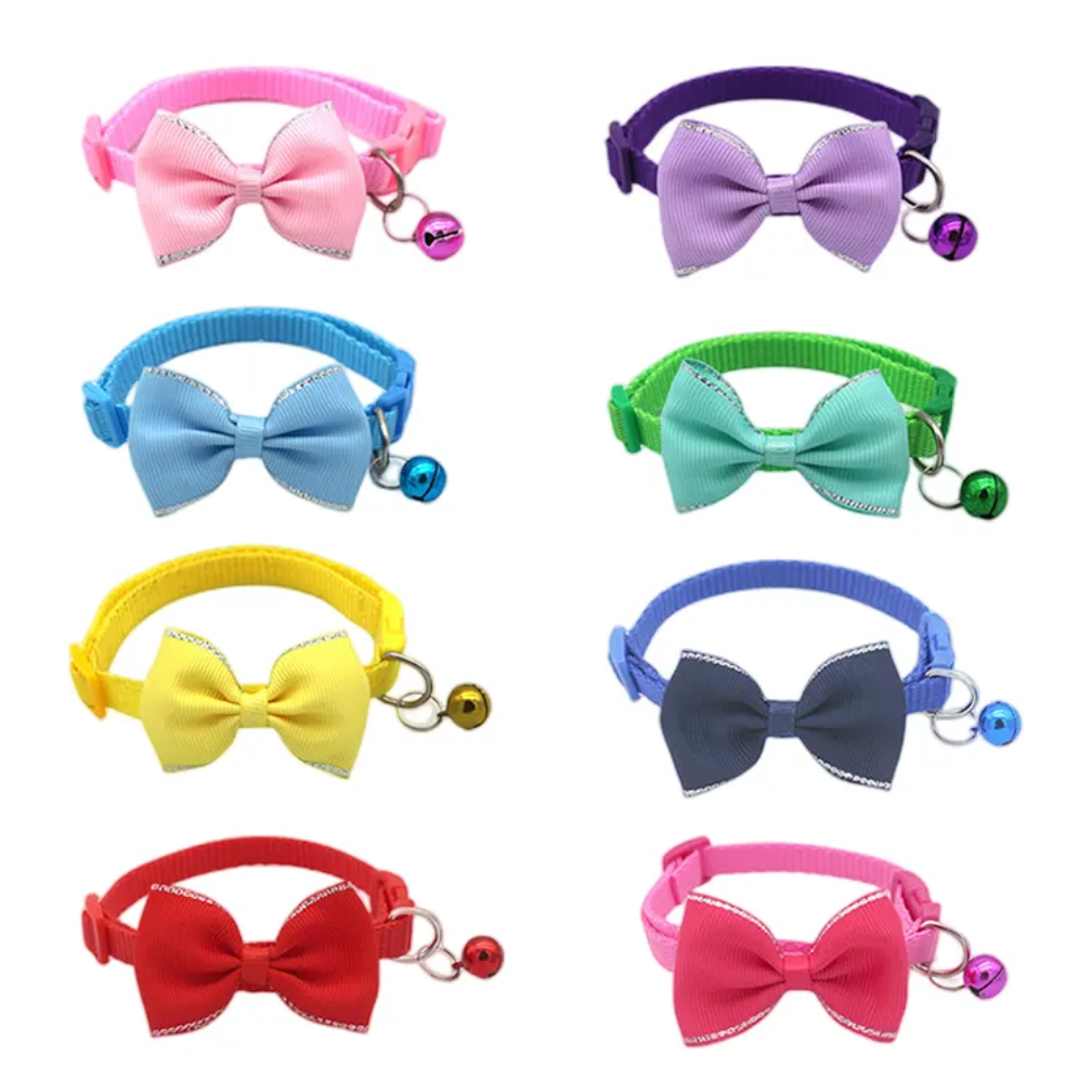 Magical Guardian Cat Bow Collar – Adjustable Fashion Collar with Bell, Cute Anime-Inspired Design (Non-Breakaway)