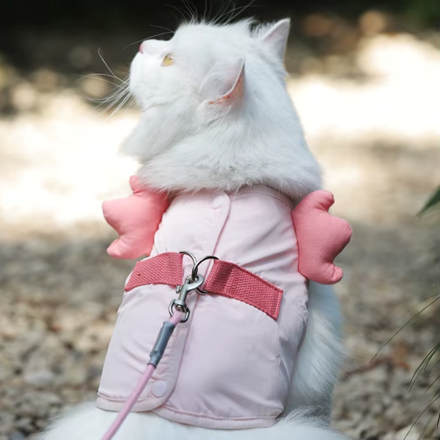 Pink Axolotl Cat Harness + Leash Set