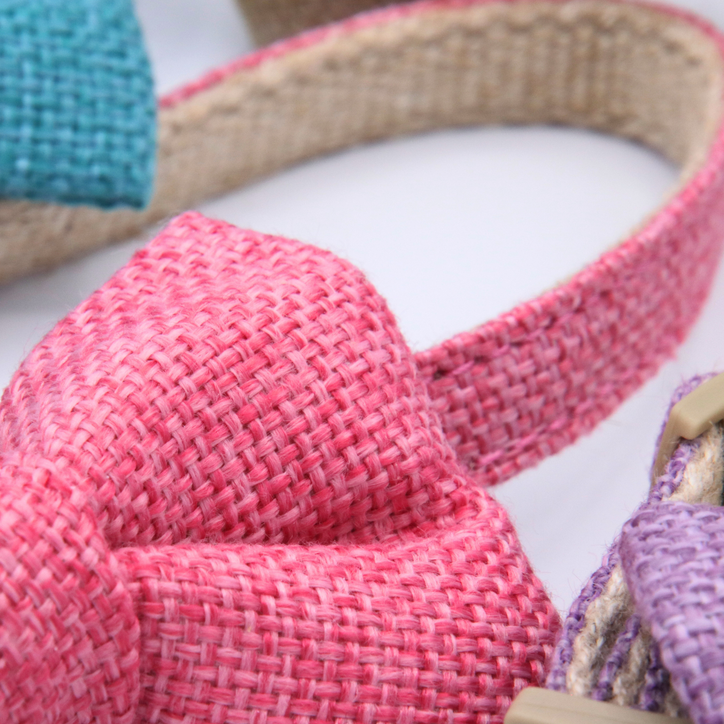 Pink Hemp Cotton Bowtie Cat Collar