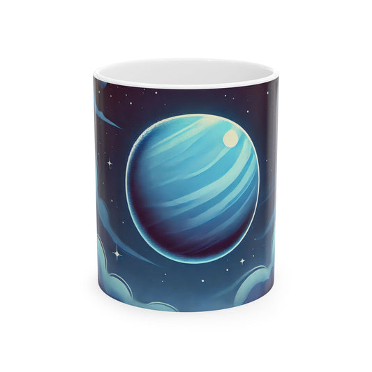 Celestial Mercury Ceramic Mug, 11oz, Bright Color Planet Astronomy Coffee Cup, Gift for Space Lovers, Astrology Tea Mug, Geek