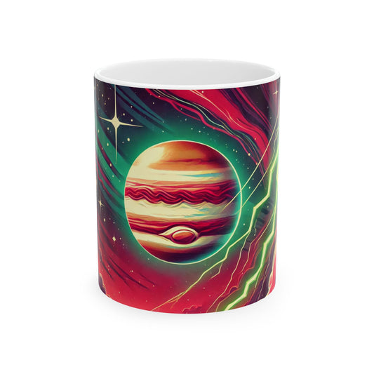 Celestial Jupiter Cosmic Mug, Tea Coffee Cup, Space Lover Gift, Astronomy Kitchen Decor, Galaxy Ceramic Drinkware
