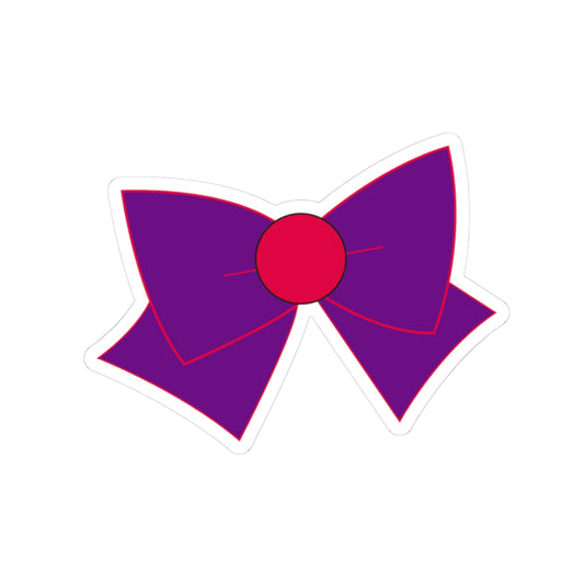Magical Mars Bow Stickers – Fiery Red & Purple Anime Decals for Laptop, Planner, Scrapbook