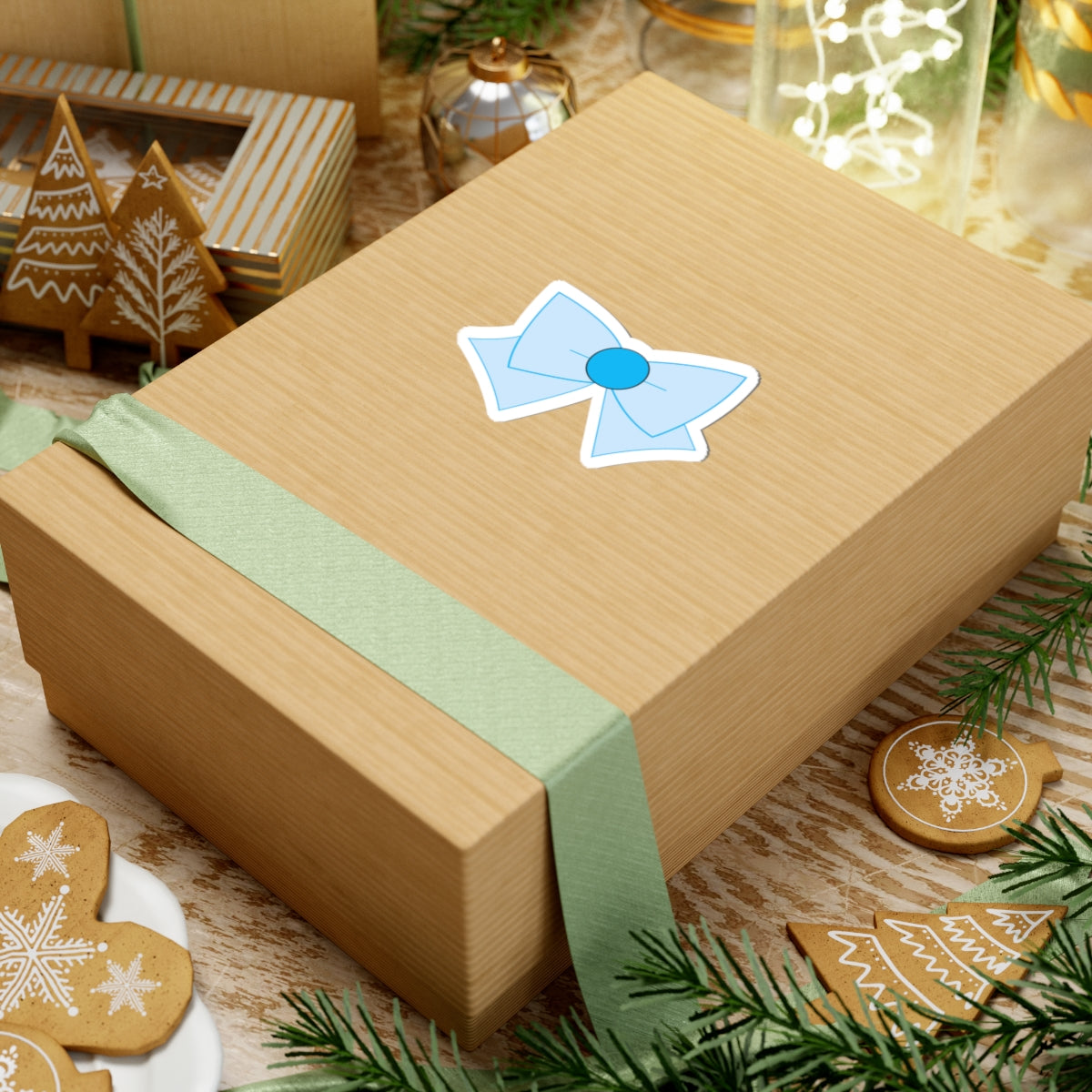 Magical Mercury Bow Stickers – Cool Blue & White Anime Decals for Planners, Laptops