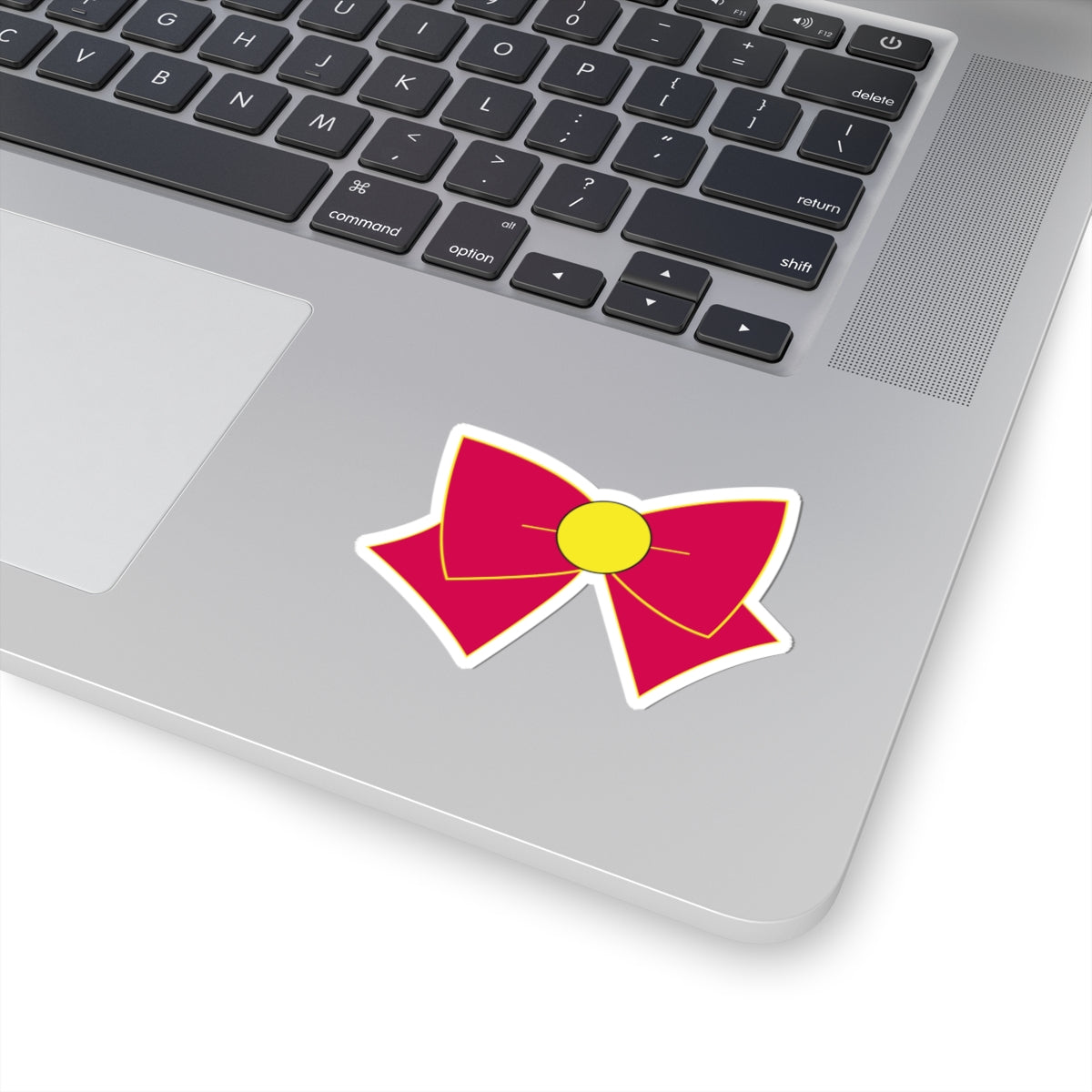 Kawaii Magical Girl Bow Shaped Sticker – Red & Yellow