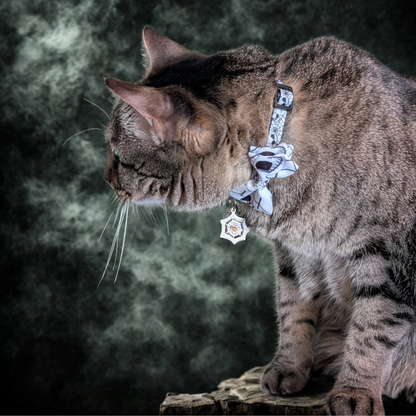 Halloween Cat Bowtie Collars with charms and bells (4 Styles)
