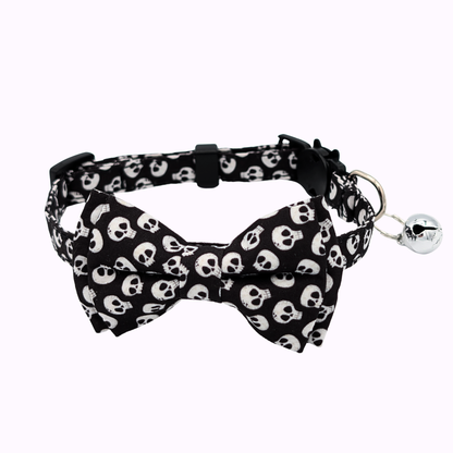 Halloween Cotton Bowtie Cat Collar with Bell (4 Styles)