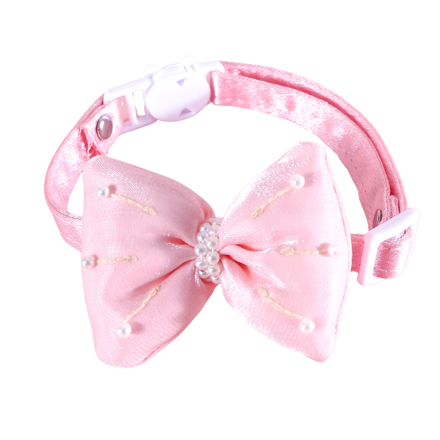 Pastel Bow Cat Collar Set of 2 - Pink & Purple
