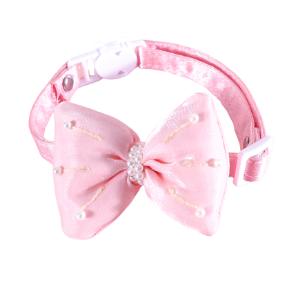 Pastel Bow Cat Collar Set of 2 - Pink & Purple