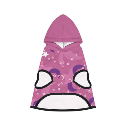 Celestial Pink Stars + Moons Cat or Dog Pet Hoodie – Anime-Inspired Cozy Style
