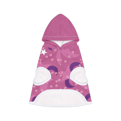 Celestial Pink Stars + Moons Cat or Dog Pet Hoodie – Anime-Inspired Cozy Style