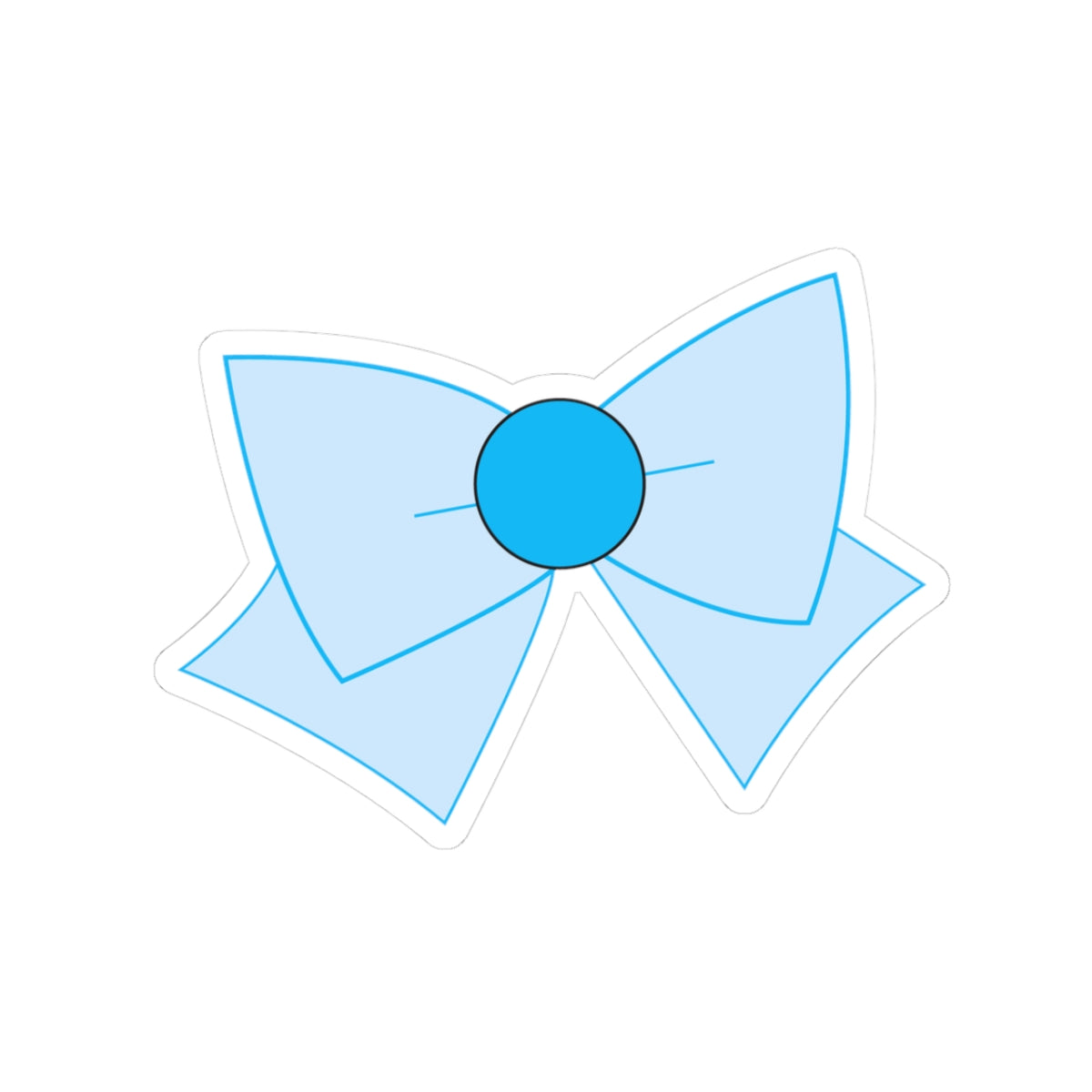 Magical Mercury Bow Stickers – Cool Blue & White Anime Decals for Planners, Laptops