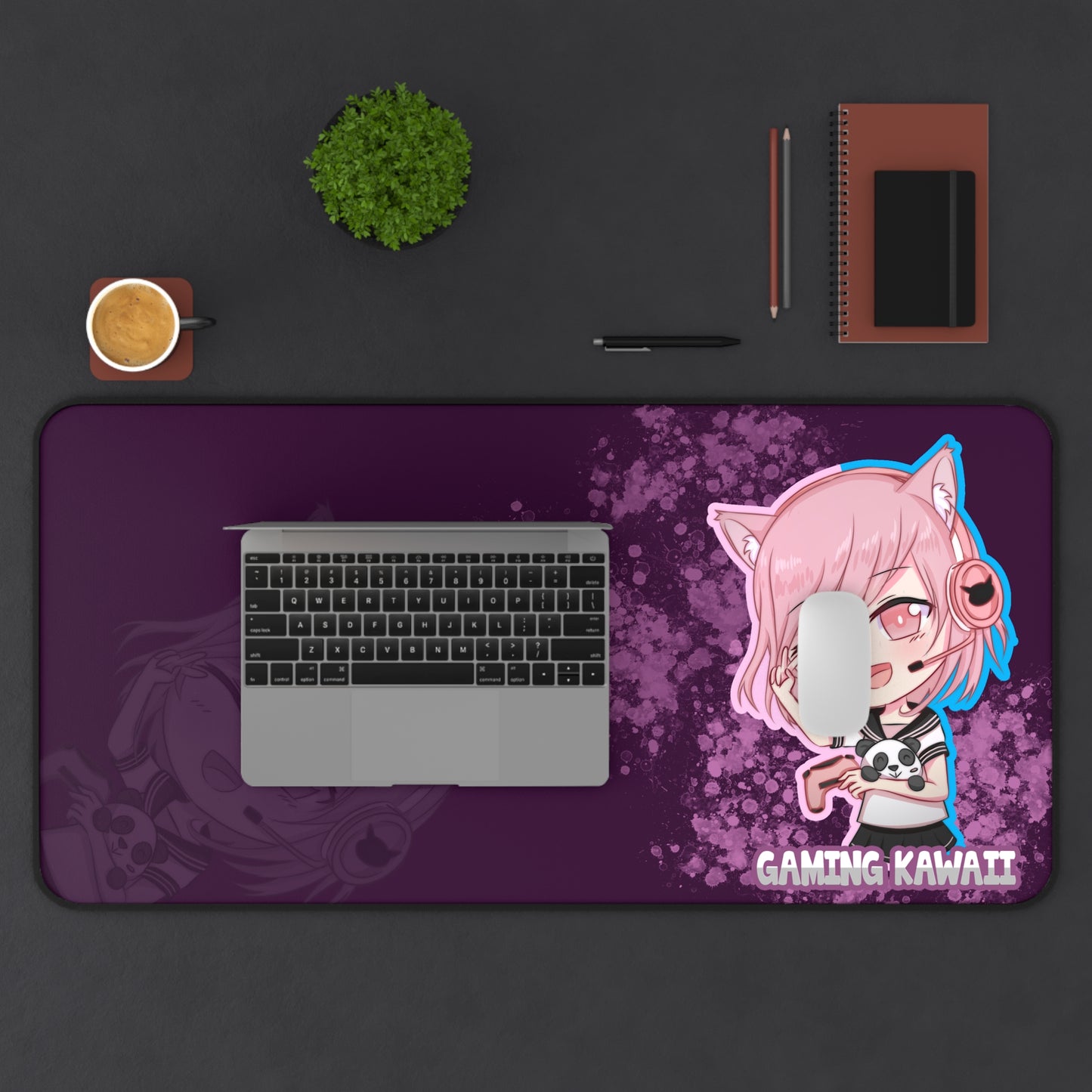Desk Mat, Gaming Mouse Pad 32" x 16", Kawaii Desk Accessories