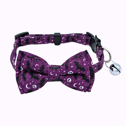 Halloween Cotton Bowtie Cat Collar with Bell (4 Styles)