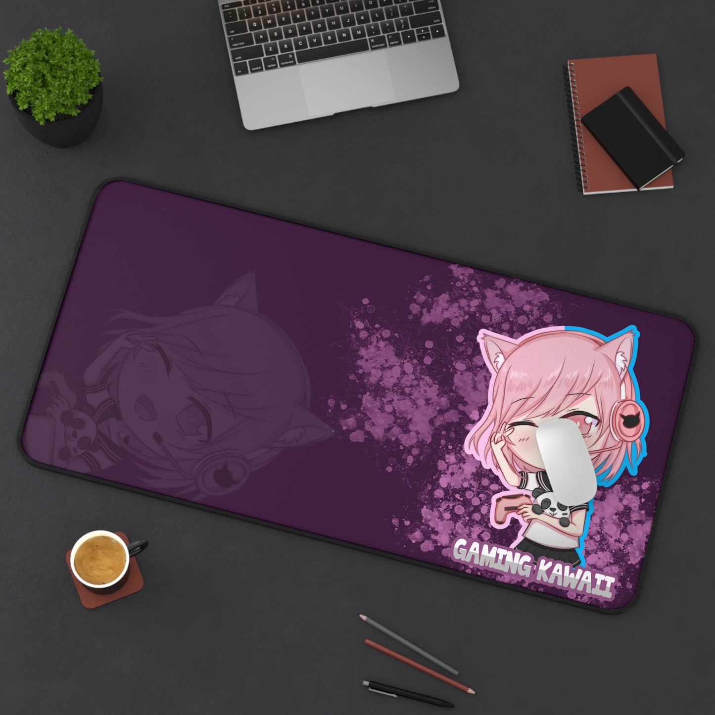 Desk Mat, Gaming Mouse Pad 32" x 16", Kawaii Desk Accessories