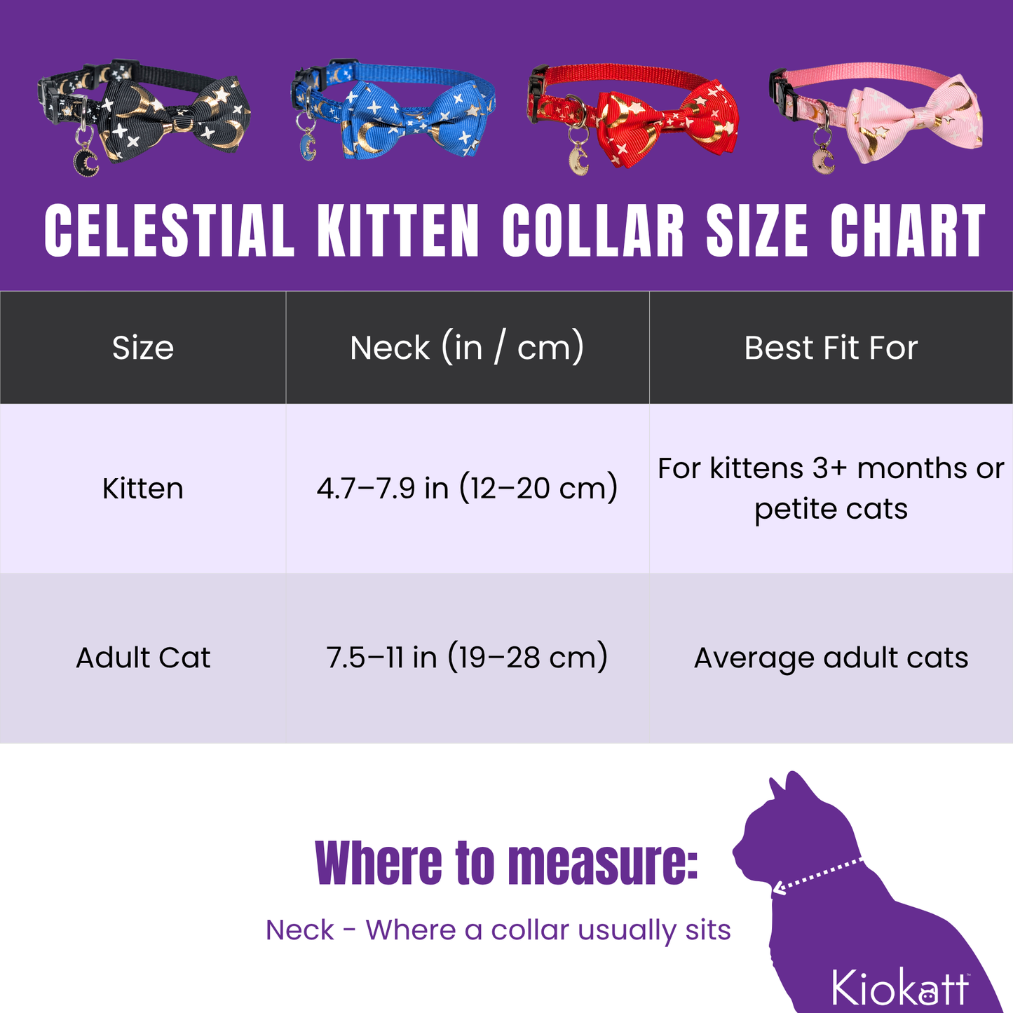 Lunar Ember – Red Celestial Nylon Bowtie Cat Collar