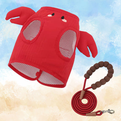 Red Crab Cat Harness + Leash Set