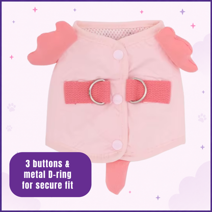 Pink Axolotl Cat Harness + Leash Set