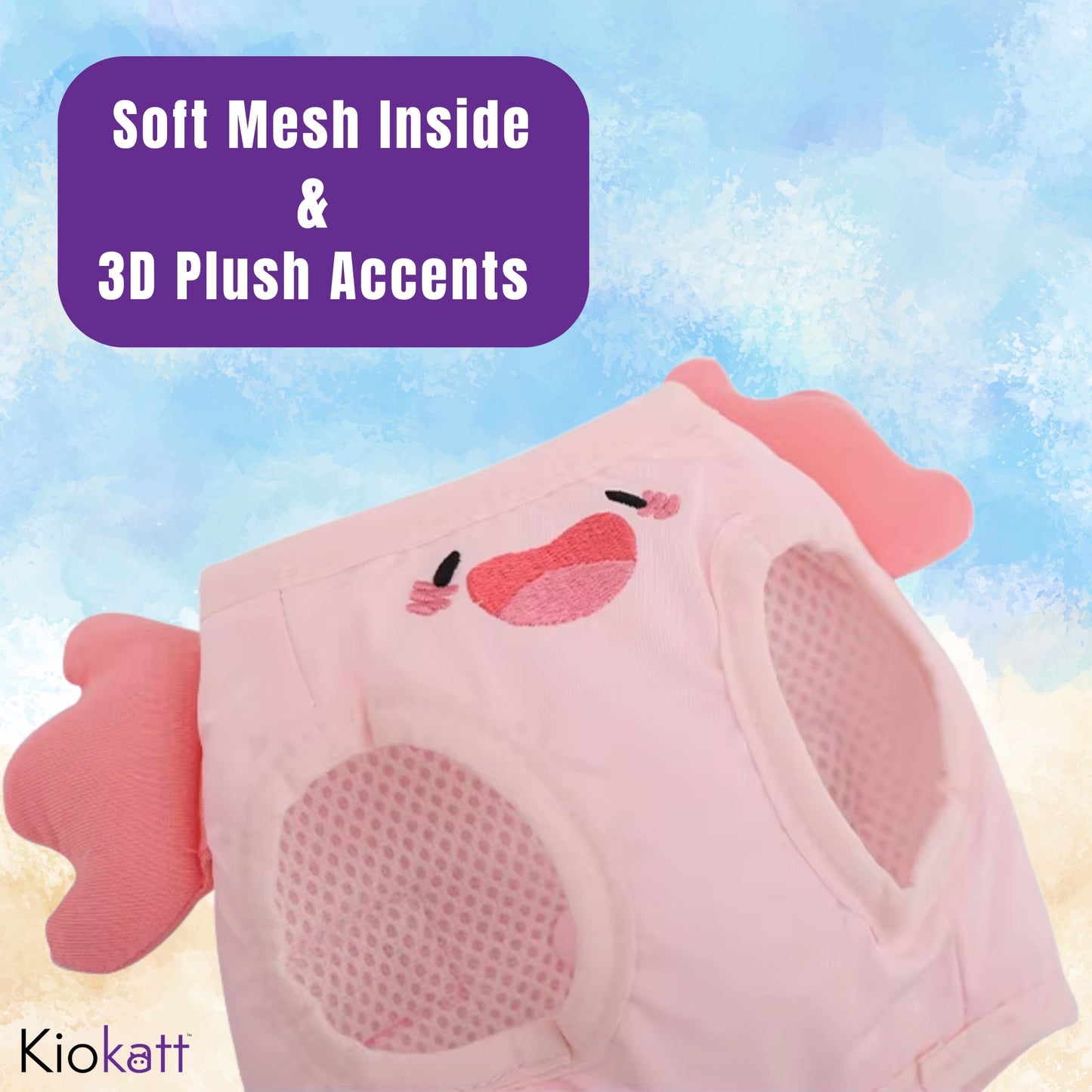 Pink Axolotl Cat Harness + Leash Set