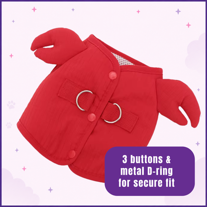 Red Crab Cat Harness + Leash Set