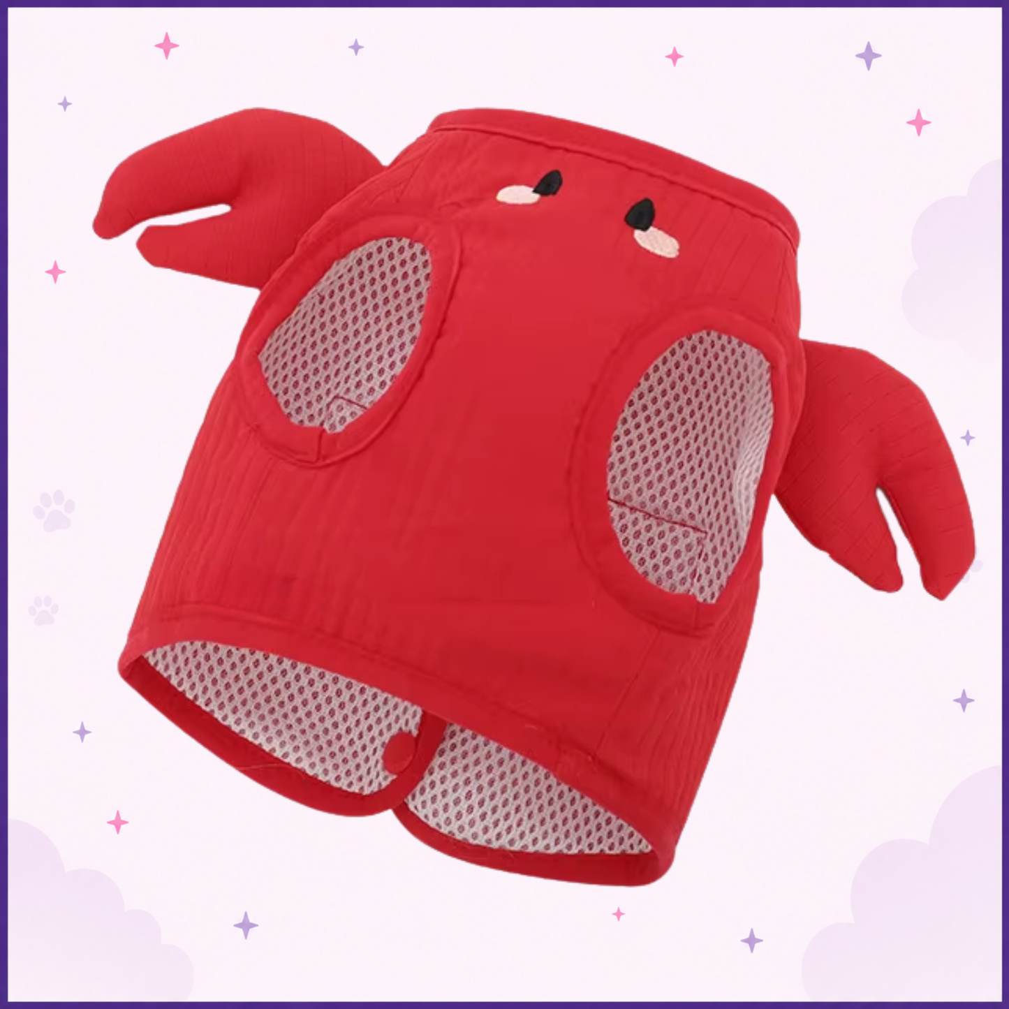 Red Crab Cat Harness + Leash Set