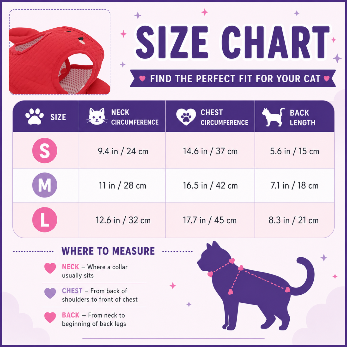 Red Crab Cat Harness + Leash Set