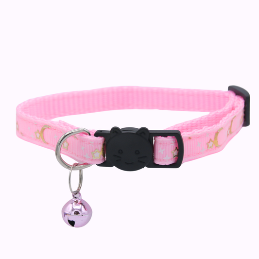 Pink Celestial Nylon Cat Collar