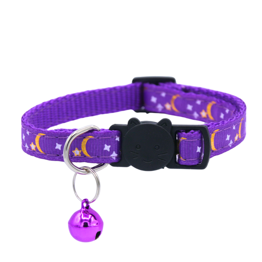 Lunar Dream – Purple Celestial Nylon Cat Collar