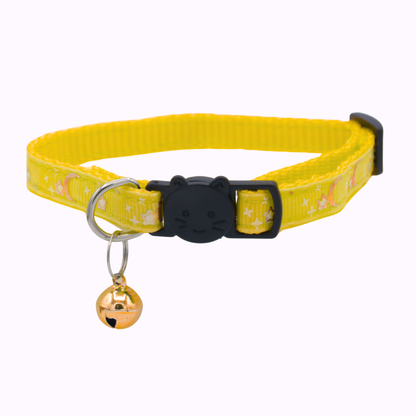 Yellow Celestial Nylon Cat Collar