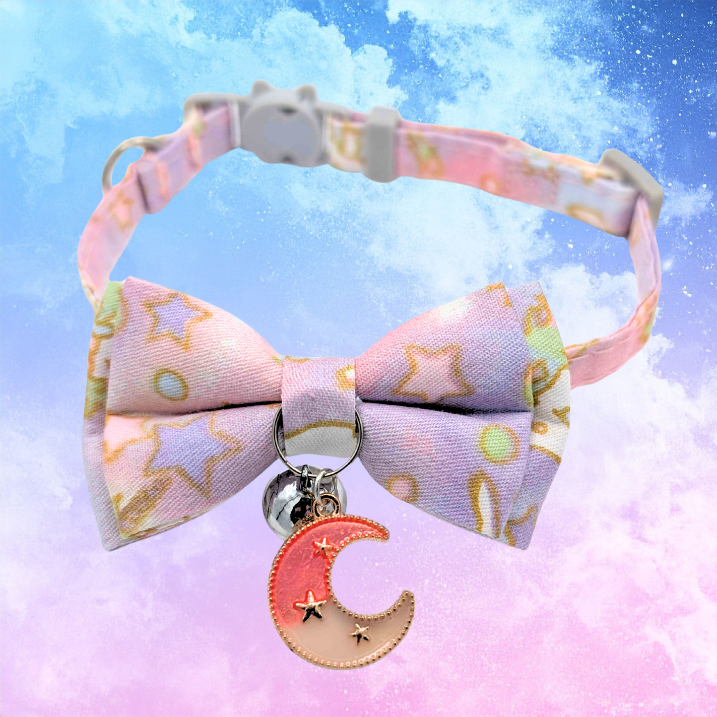 Purple Galaxy Bowtie Cat Collar