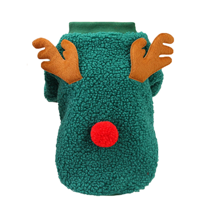 3D Reindeer Holiday Cat Sweater (Red or Green)
