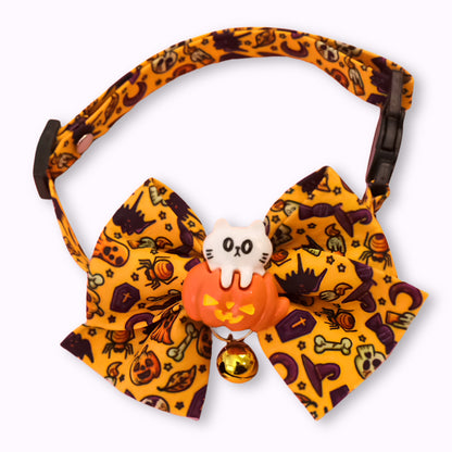 Halloween Bow Cat Collar with Charm & Bell (6 Styles)