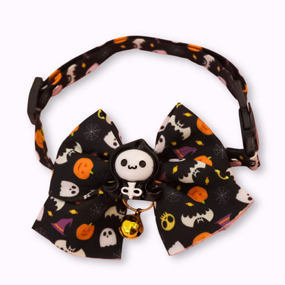 Halloween Bow Cat Collar with Charm & Bell (6 Styles)