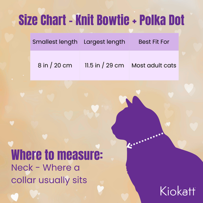 Green Knit Bow + Polka Dot Cat Collar