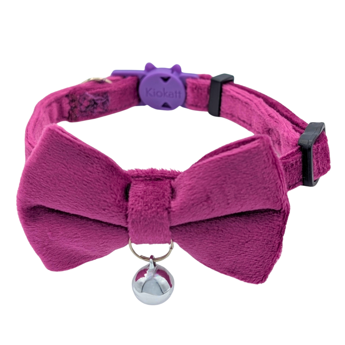Majestic Purple – Velvet Bowtie + Bell Cat Collar