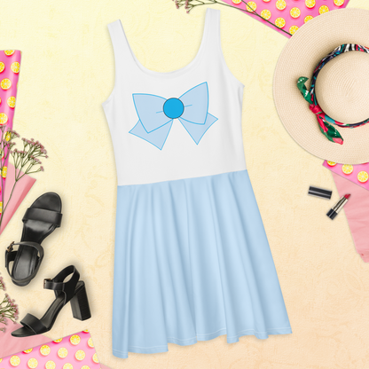 Wisdom & Water Skater Dress – Light Blue Casual Cosplay