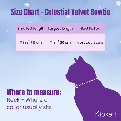 Lunar Ember – Red Celestial Velvet Bowtie Cat Collar