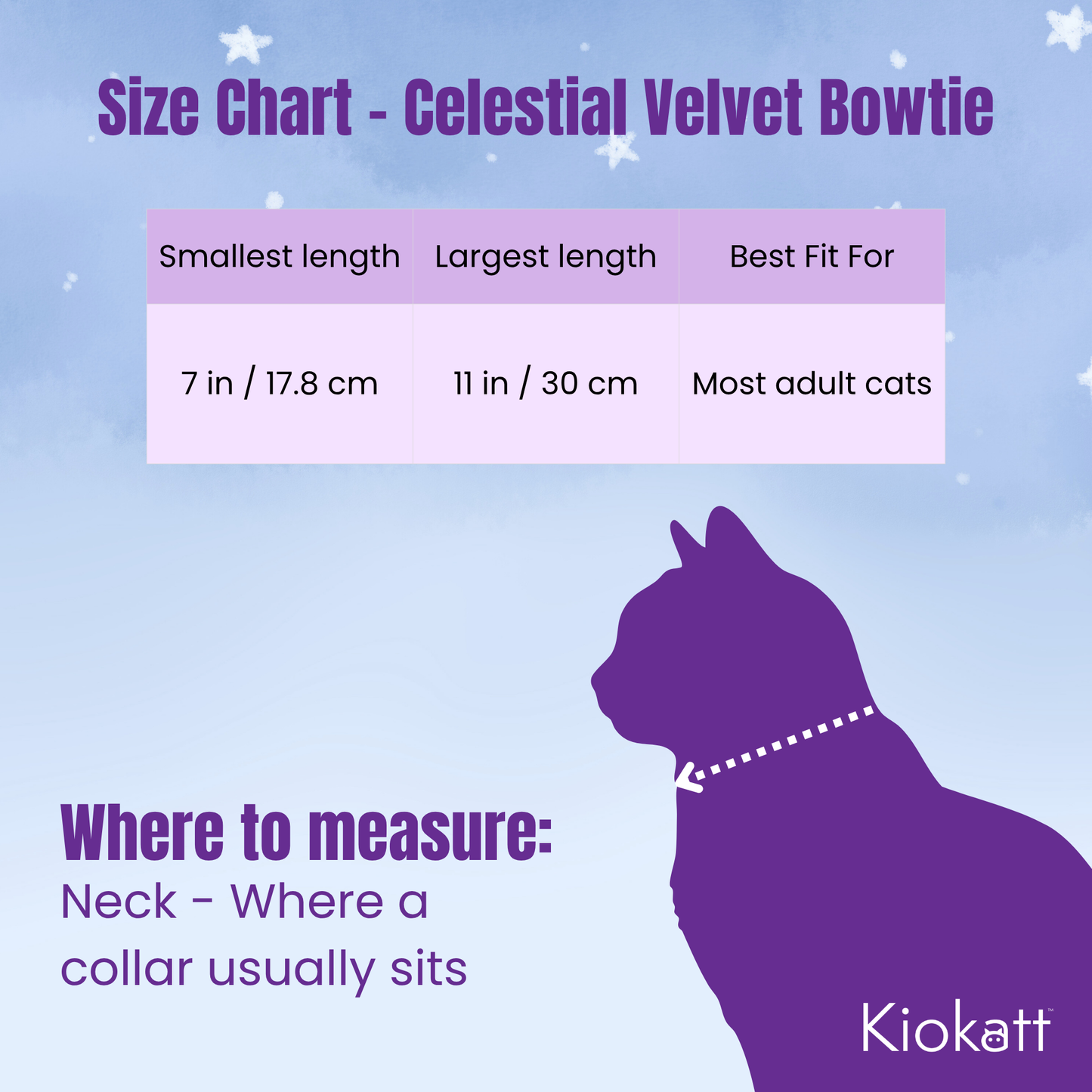 Midnight Moon – Black Celestial Velvet Bowtie Cat Collar