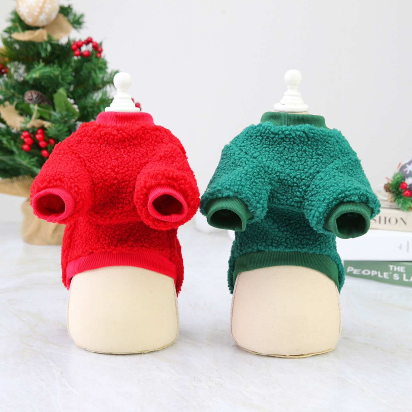 3D Reindeer Holiday Cat Sweater (Red or Green)