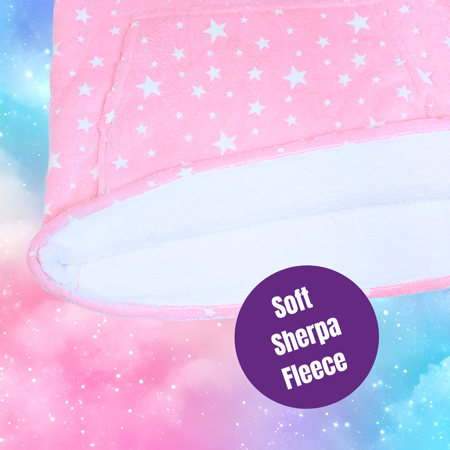 Glow-in-the-Dark Star Cat Ear Oversized Hoodie Blanket